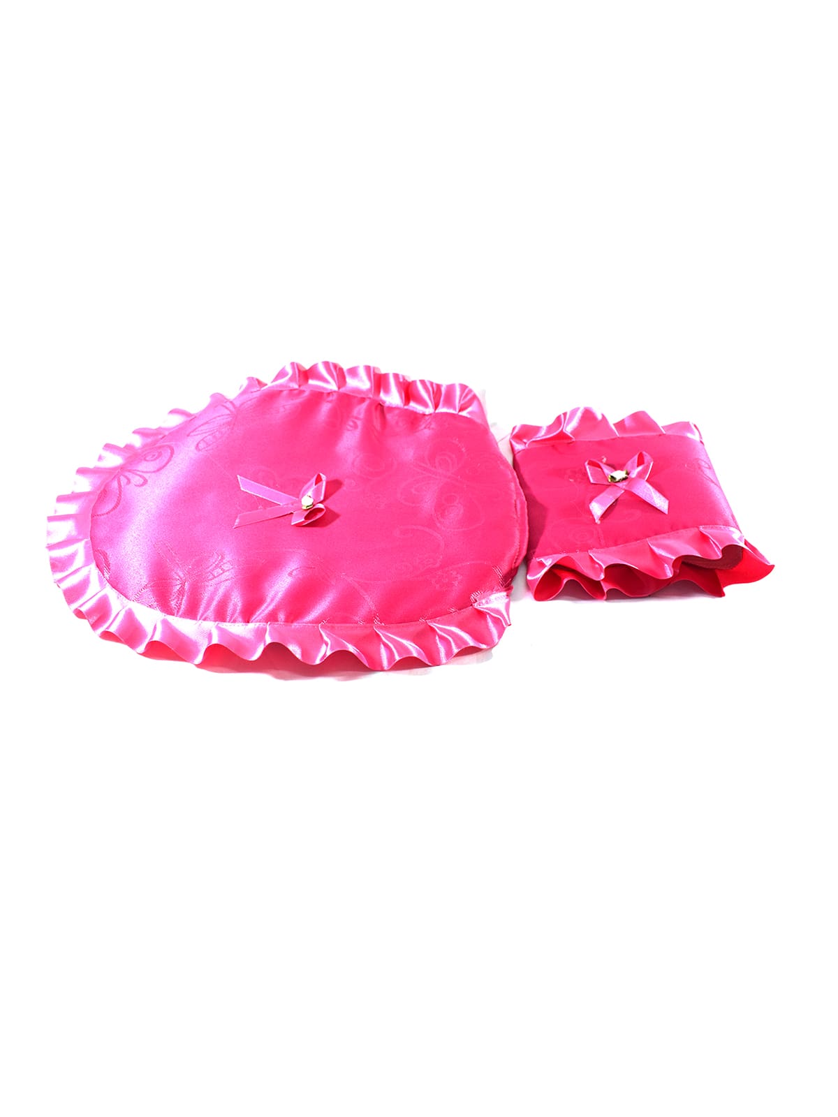 JUEGO DE FORROS PARA BAÑO ROSADO