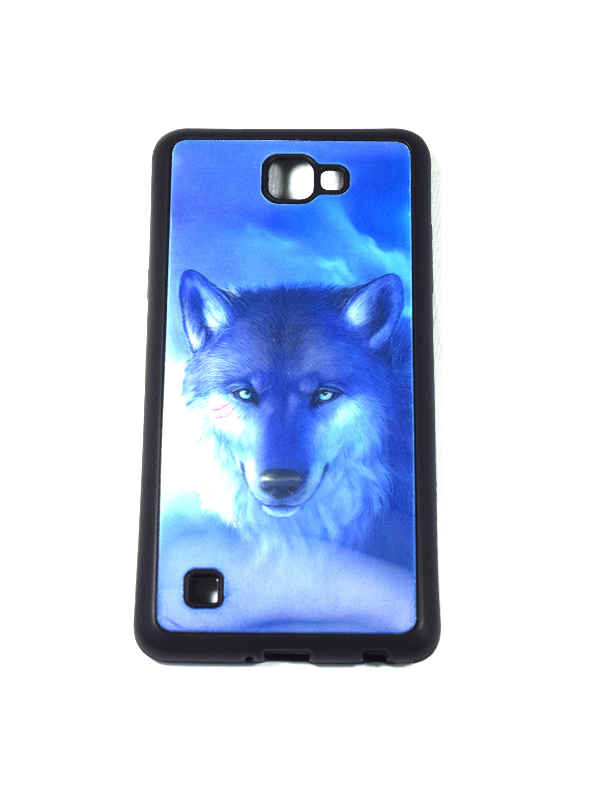 CARCASA PARA LG X MAX DISEÑO EN 3D-LOBO AZUL