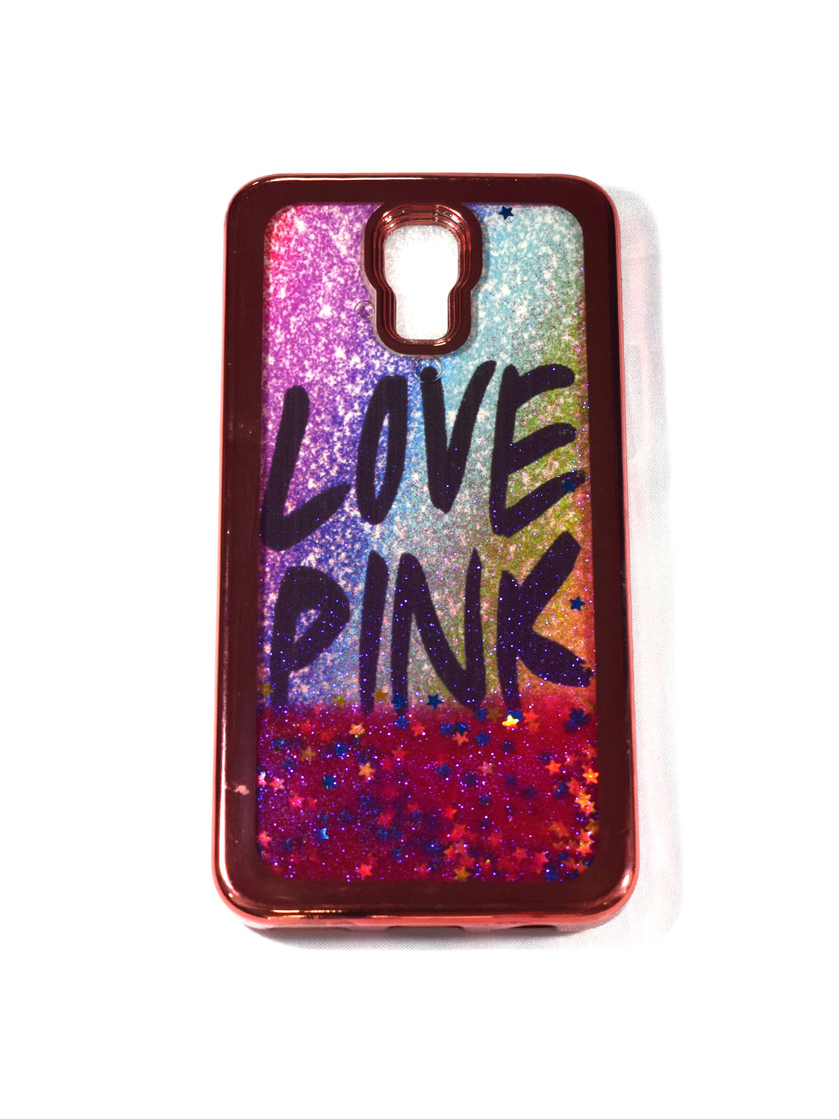 CARCASA PARA LG X SCRREN DISEÑO CON LIQUIDO-LOVE PINK