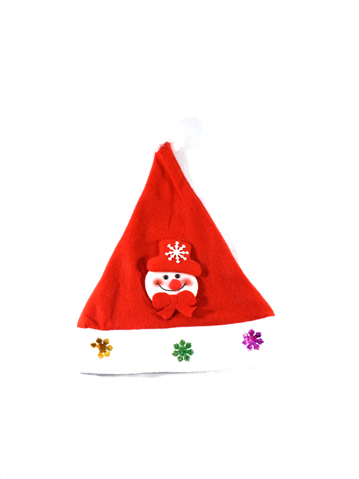 GORROS NAVIDEÑOS ROJO CON MUÑECO DE NIEVE